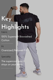 Regime Oversized T-shirts Black by Fuaark Nz