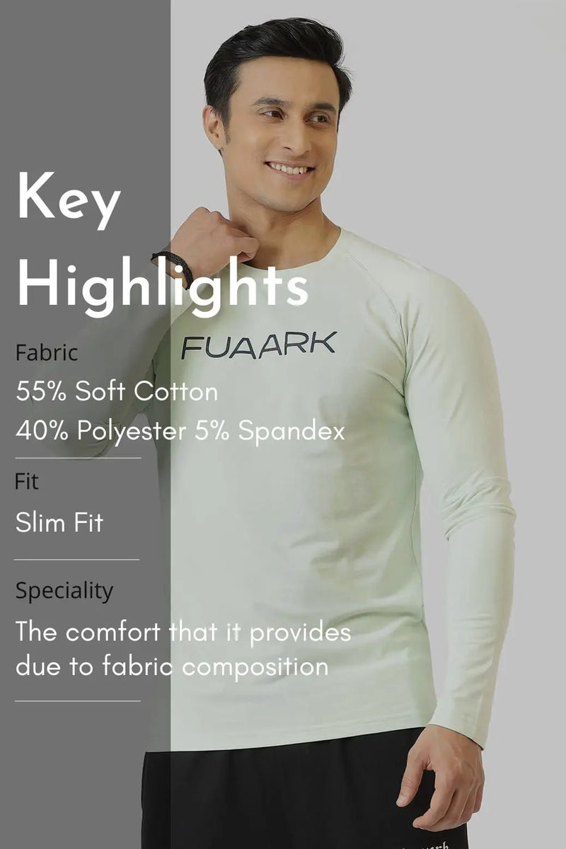 Chase Full Sleeves T-shirt Lime by Fuaark Nz