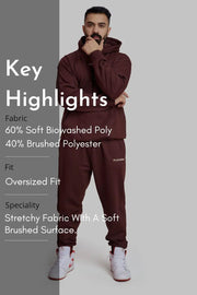 Signature Oversized Joggers Brown by Fuaark Nz