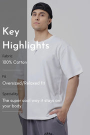 Fortitude Oversized T-shirt White by Fuaark Nz