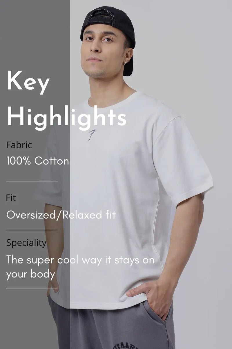 Fortitude Oversized T-shirt White by Fuaark Nz