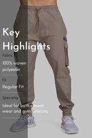 Script Cargo Joggers Brown by Fuaark Nz