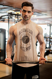 Magnitude Deep Arm Tank Beige by Fuaark Nz