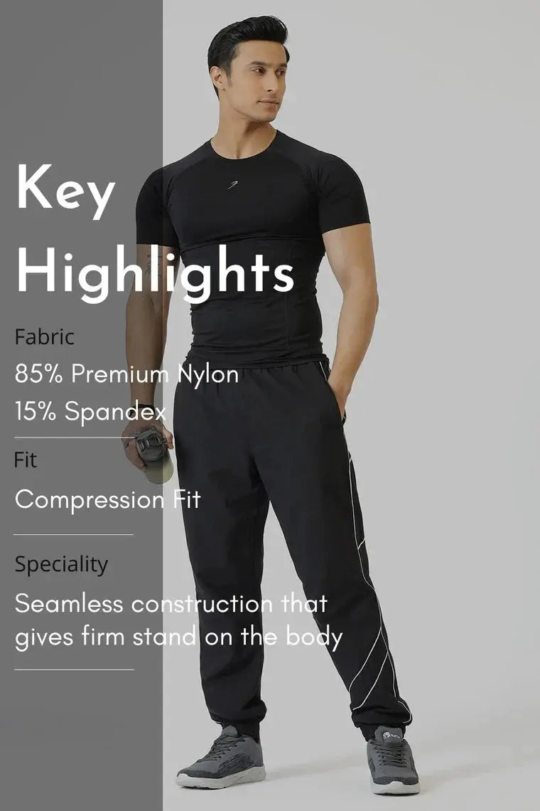 Power Seamless T-shirt Black by Fuaark Nz