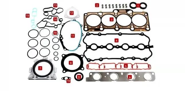 Corteco Engine Gasket Oil Seals Kit for VW GLI GTI R Passat AUDI A3 A4 2.0 TFSI BPY BPG BWA by JBH AUTO PARTS