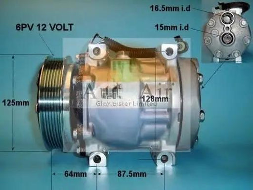 AC compressor replace SD7H15 Sanden 4724 4790 4828 4847 A/C Compressor w/clutch 55037214AB 55037360AB by JBH AUTO PARTS