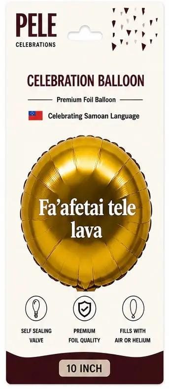 PELE Samoan Celebration Foil Balloon Faafetai Tele Lava 10 Inch Samoan Celebration Foil Balloon Faafetai Lava 10 Inch