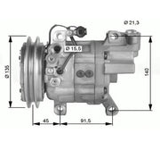 A/C Air Conditioning Compressor DKV-11G DKV11G for Nissan Xtrail X-trail T30 2.2 8FK351322081 926005M301 926005M710 92600-5M301 by JBH AUTO PARTS