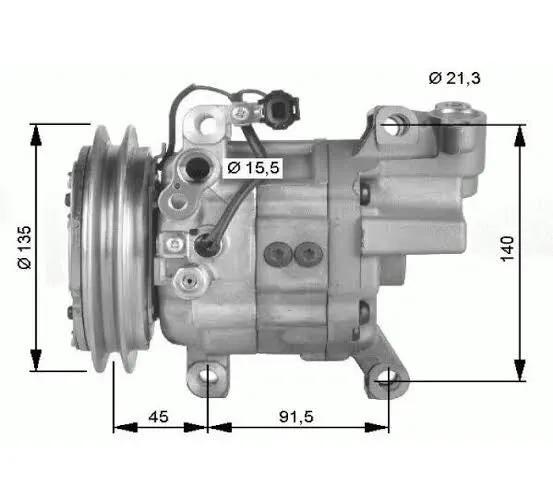 A/C Air Conditioning Compressor DKV-11G DKV11G for Nissan Xtrail X-trail T30 2.2 8FK351322081 926005M301 926005M710 92600-5M301 by JBH AUTO PARTS