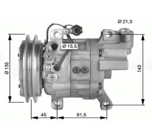 A/C Air Conditioning Compressor DKV-11G DKV11G for Nissan Xtrail X-trail T30 2.2 8FK351322081 926005M301 926005M710 92600-5M301 by JBH AUTO PARTS