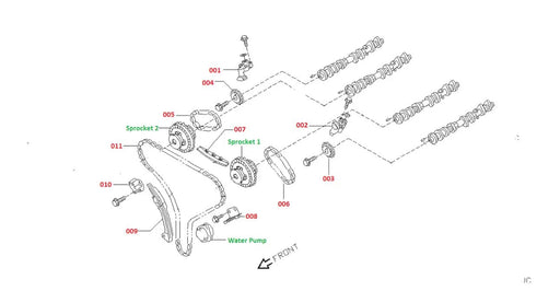 New Nissan VQ25DD VQ30DD Timing Chain Kit by JBH AUTO PARTS