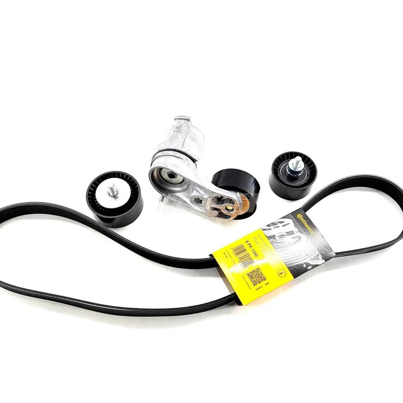Belt Tensioner + Idler Pulley + Drive Belt Kit Continental OEM for BMW X5 3.0 by JBH AUTO PARTS
