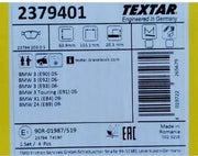 Textar Front Brake Pad Set - E90, E91, E92, Z4 by JBH AUTO PARTS