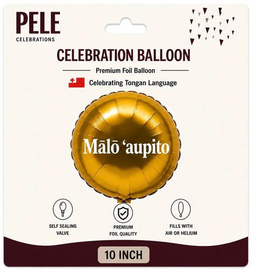 PELE Tongan Celebration Foil Balloon Malo Aupito 10 Inch Tongan Malo Aupito 10 Inch Celebration Foil Balloon