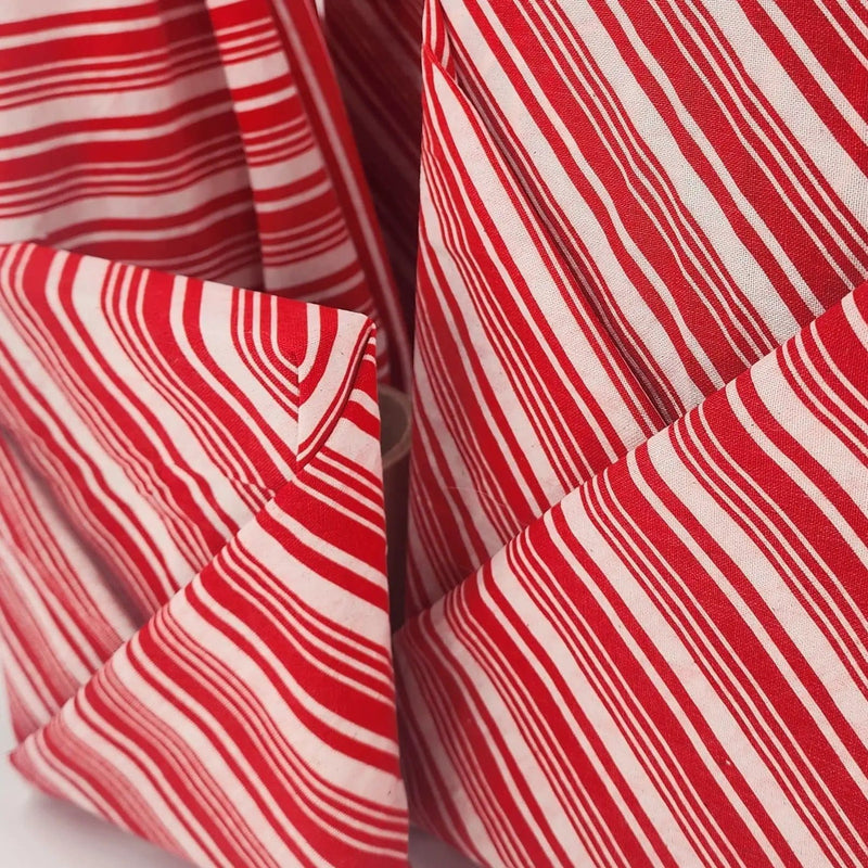 Waste Free Celebrations Furoshiki Wrapping Cloths Candy Cane - 4 Furoshiki Gift Wraps Candy Cane - 4 Furoshiki Gift Wraps