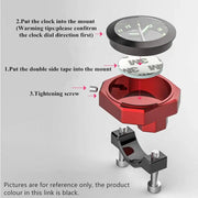 Handlebar Luminous Dial Motorcycle Clock for Dirt Bike Motocross by salelink.co.nz