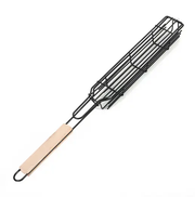 Grilling Basket BBQ Sausage Rack 4PCS by salelink.co.nz
