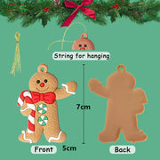 12PCS Christmas Tree Decorations Gingerbread Man Ornaments by salelink.co.nz