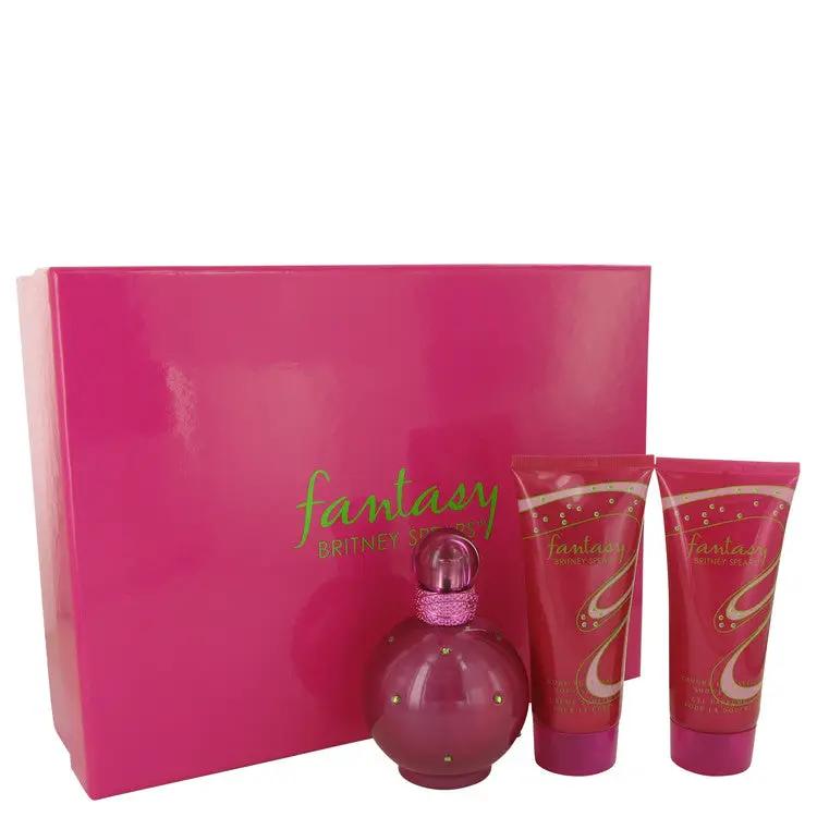 Fantasy Gift Set - 3.3 oz Eau De Parfum Spray + 3.3 oz Body Lotion + 3.3 oz Shower Gel by Britney Spears -- by Brands HD