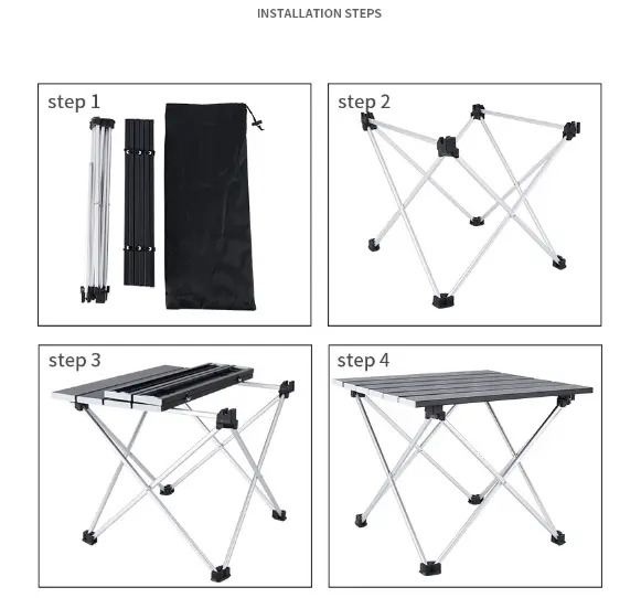 39.5x34.5x32cm Camping Table Foldable by salelink.co.nz