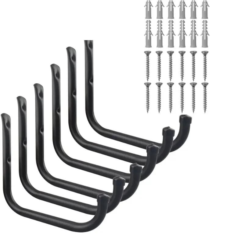 g8buynz 6Pcs Large Garage Storage Hooks Hanger for Ladder Bike Extension Cord Tool 6Pcs Large Garage Storage Hooks Hanger for Ladder Bike Extension Cord Tool