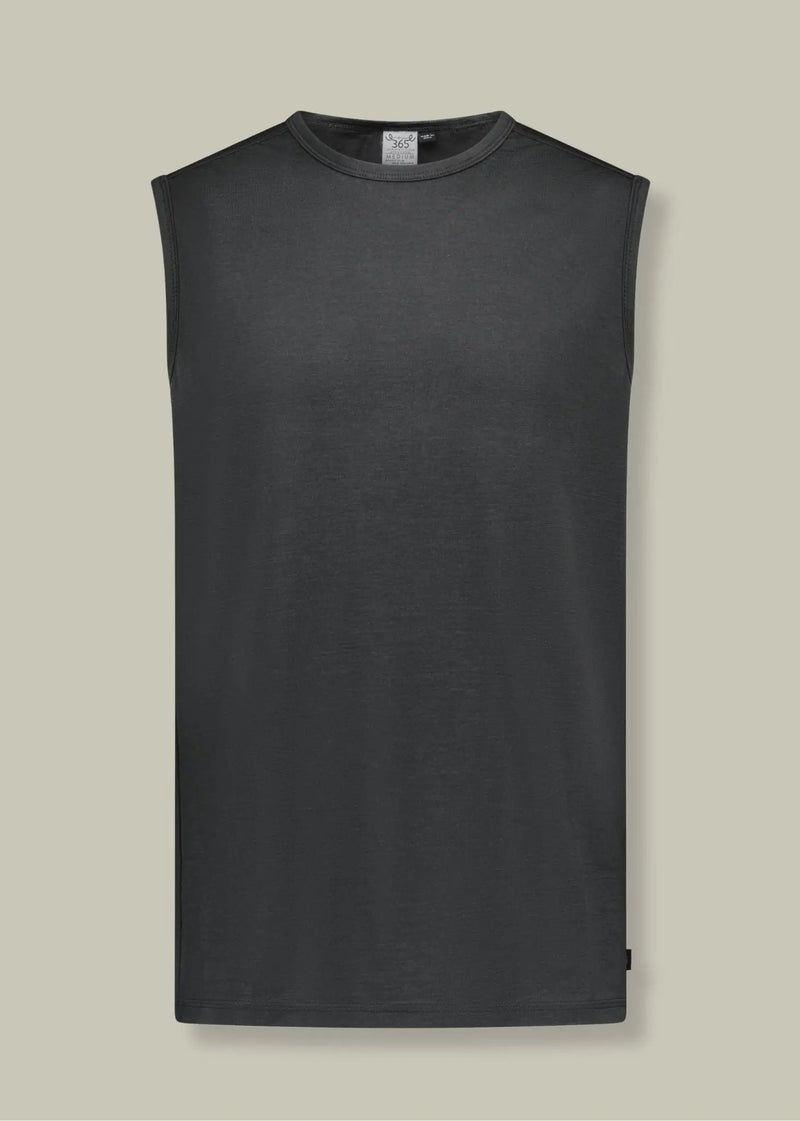 Men's Garage Tank Top - 100% Merino Wool, Slate Grey by Merino 365 NZ