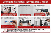 g8buynz 2pcs Wall Mount Bike Rack Vertical Bicycle Hook 2pcs Wall Mount Bike Rack Vertical Bicycle Hook