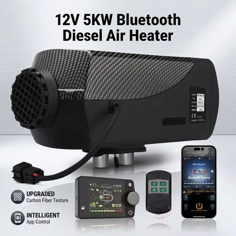 salelink.co.nz Unbranded 12V 5KW Diesel Air Heater Bluetooth App 12V 5KW Diesel Air Heater Bluetooth App | Action Outdoors NZ
