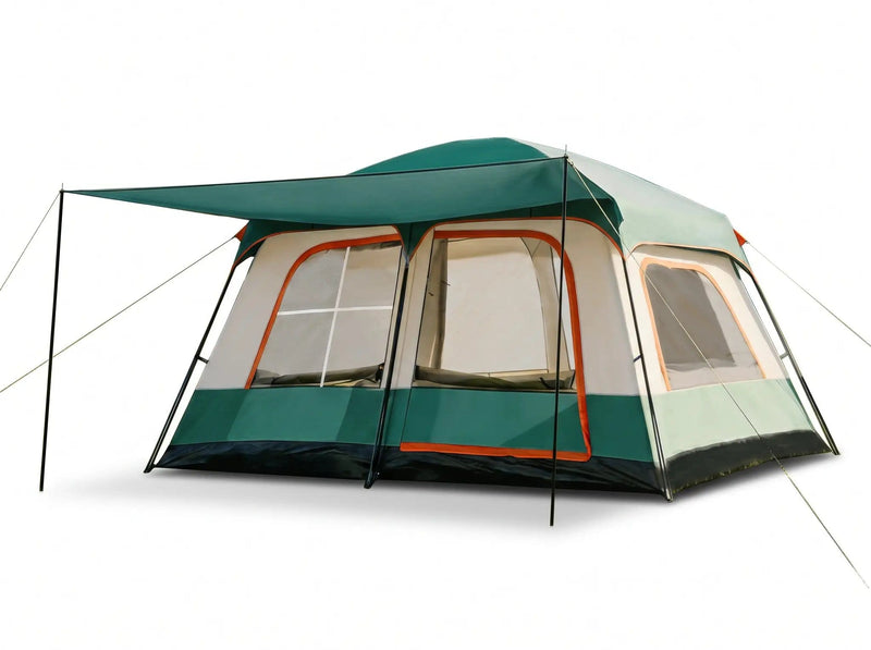 ECOTREK Tent ECOTREK Family Cabin Camping Tent With Sunshade Awning QLY7133 ECOTREK Family Cabin Tent With Sunshade Awning QLY7133