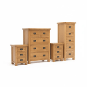 BroDeals Bedroom Furniture Sets Oak Bedroom Suite - Set of 4 Oak Bedroom Suite - Set of 4
