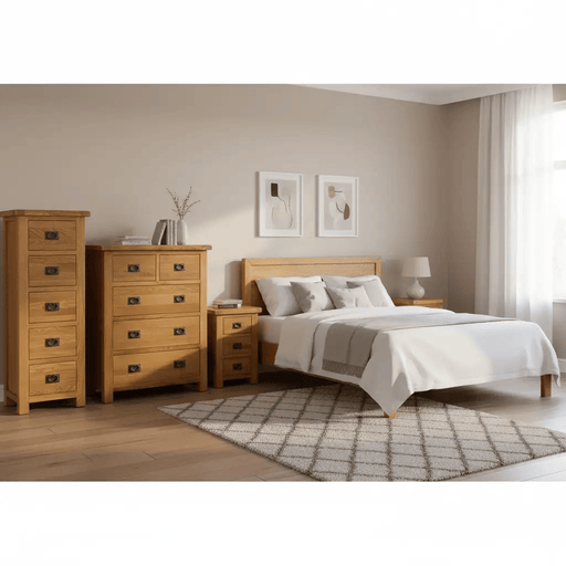 BroDeals Bedroom Furniture Sets Oak Bedroom Suite - Set of 4 Oak Bedroom Suite - Set of 4