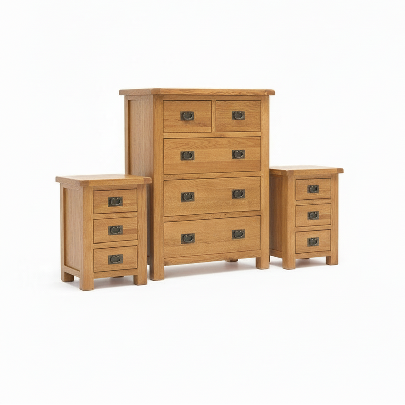 Oak Bedroom Suite - Set of 3 by BroDeals