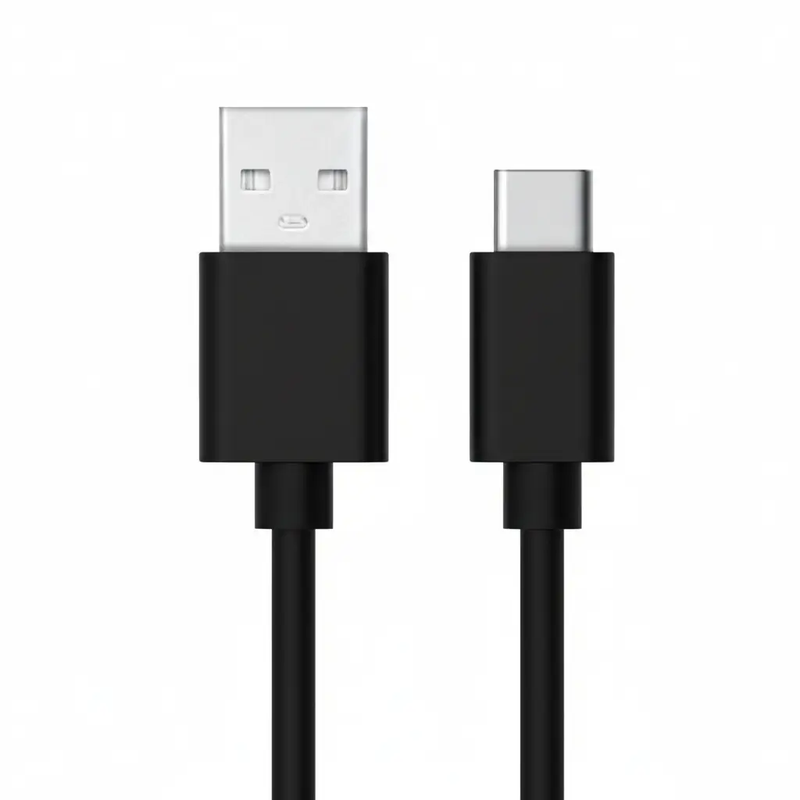 USB-A to USB-C Charger Cable for Nokia Phones (Black) 1m by 9eight5