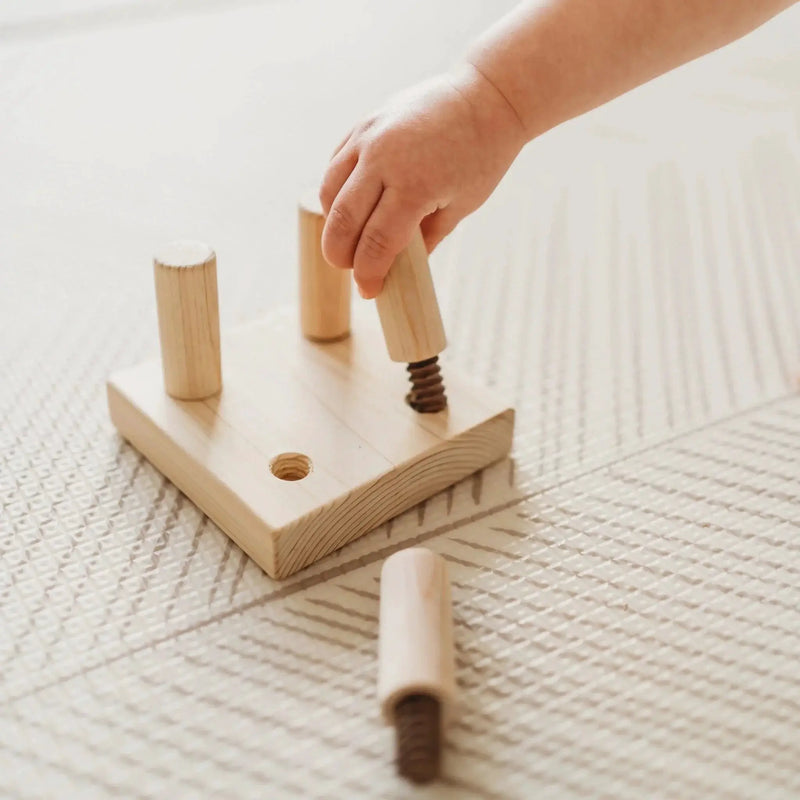 Wooden Screw Game – QToys | Sensory Toy NZ by Curious Moonbeam