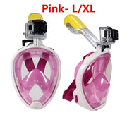Pink - L/XL Snorkeling Mask Snorkel by salelink.co.nz
