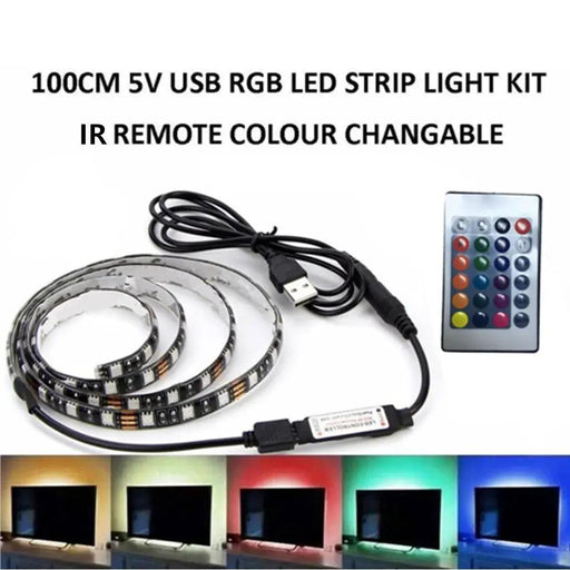 1M USB 60LED 5050 Strip Light Christmas TV Backlight by salelink.co.nz