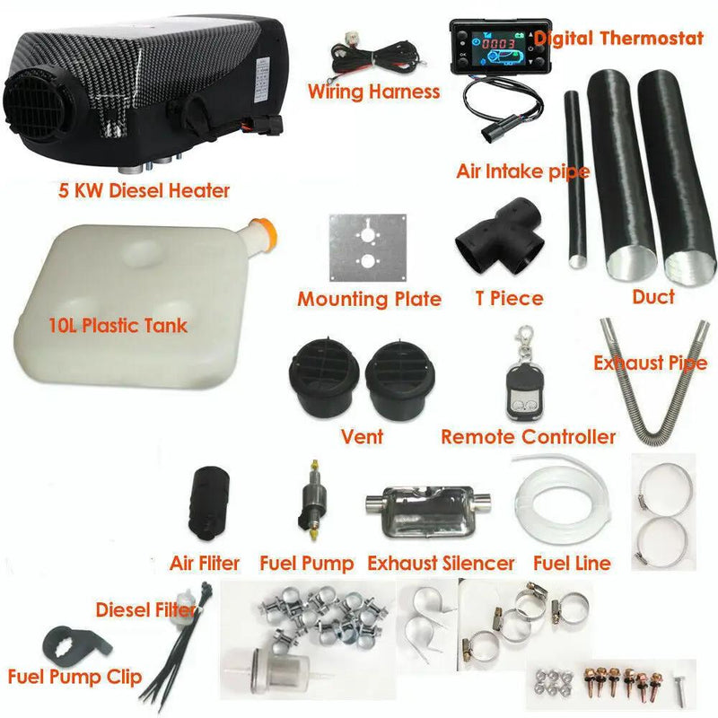 12V 5KW Diesel Air Heater by salelink.co.nz