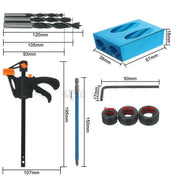 15pcs Pocket Hole Jig Kit Woodworking Guide Oblique Drill Angle Hole Locator by salelink.co.nz