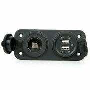 12V Car Cigarette Lighter Socket 2.1A Dual USB Charger Power Outlet by salelink.co.nz