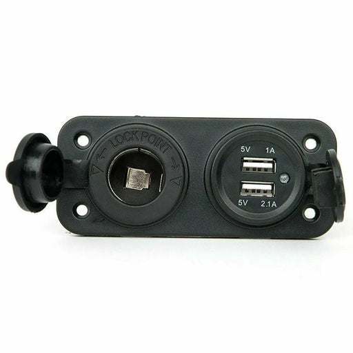 12V Car Cigarette Lighter Socket 2.1A Dual USB Charger Power Outlet by salelink.co.nz