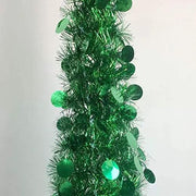 1.5M Collapsible Christmas Tinsel Tree Pop Up Artificial Xmas Tree by salelink.co.nz