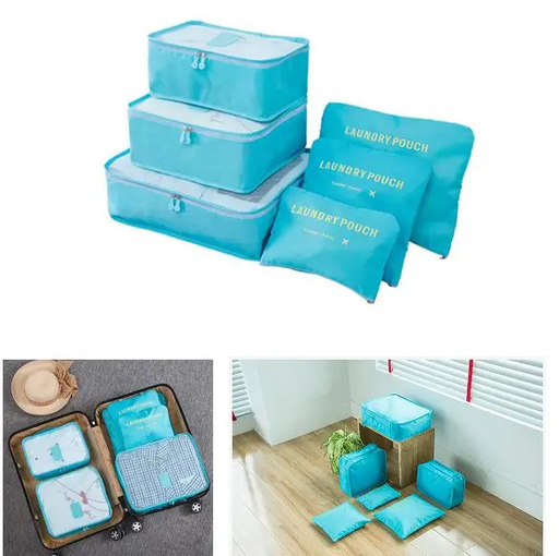 6Pcs Travel Storage Bag Set for Clothes Luggage Packing Cube Organizer Suitcase by dealonline.co.nz