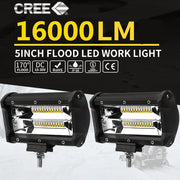 2X 5inch LED Work Driving Light Bar Flood Beam Offroad Boat Truck 12V 24V by salelink.co.nz