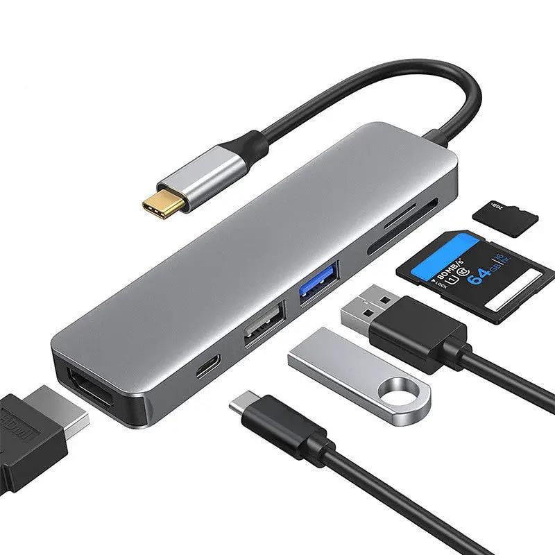 6 in 1 USB C Hub by salelink.co.nz