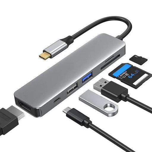 6 in 1 USB C Hub by salelink.co.nz