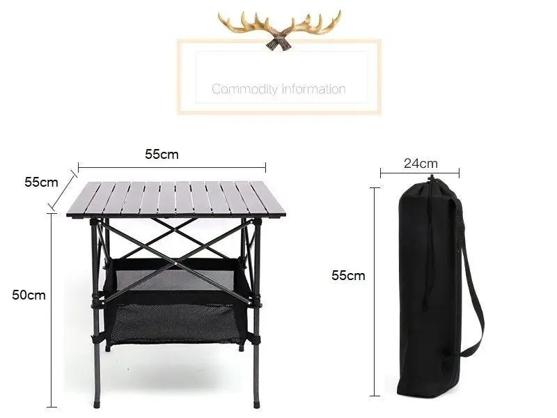 Portable Folding Table Tea Picnic Camping Barbecue Square Table 55cm by dealonline.co.nz