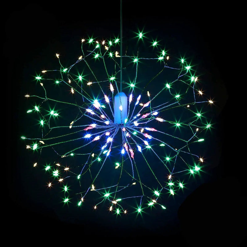 198 LED Hanging Starburst Firework Fairy String Light Lamp Party Xmas Decro by salelink.co.nz
