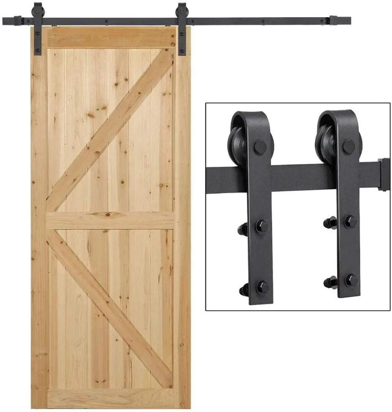 2M Sliding Barn Door Hardware Kit by salelink.co.nz