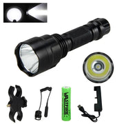 Tactical White Flashlight Hunting Torch Light Camping Lamp Scope Mount by salelink.co.nz