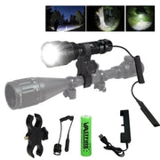 Tactical White Flashlight Hunting Torch Light Camping Lamp Scope Mount by salelink.co.nz